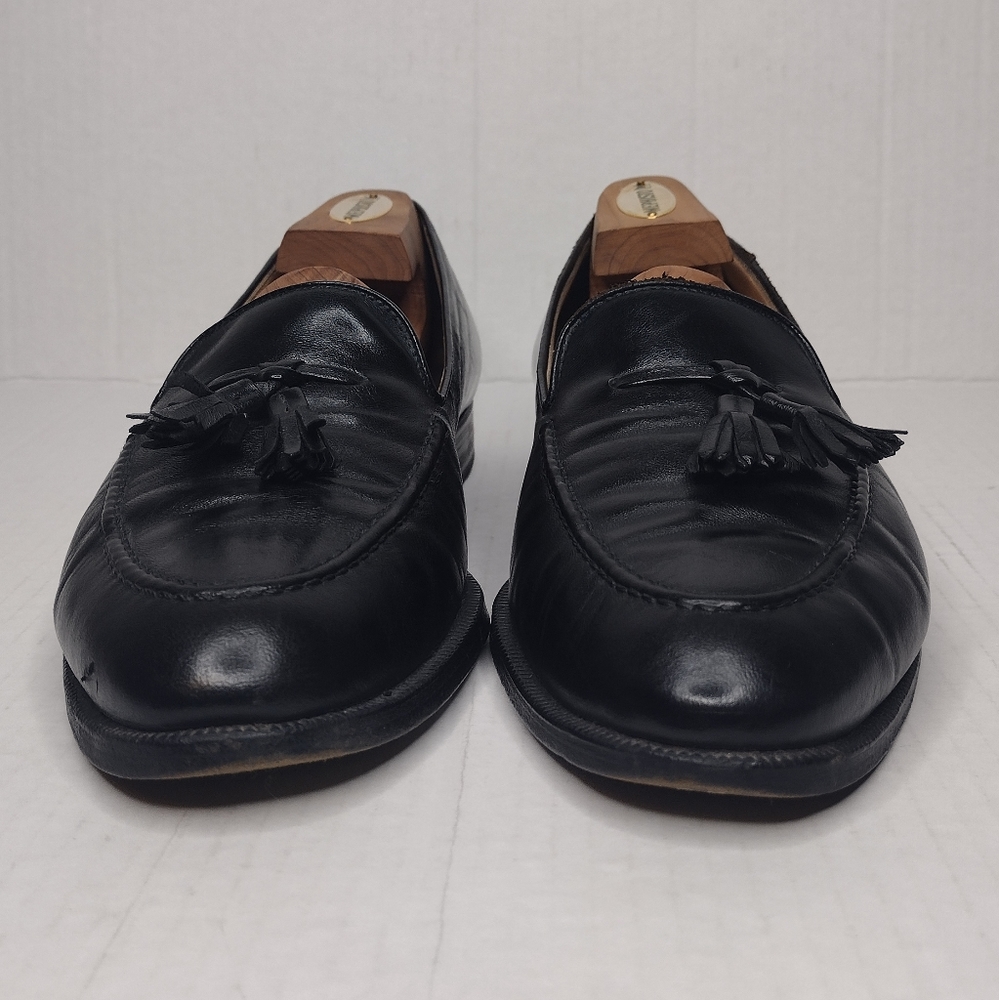 Gucci Men's Black Leather Tassel Slip On Dress Loafers Size 9.5 - Picture 5 of 15